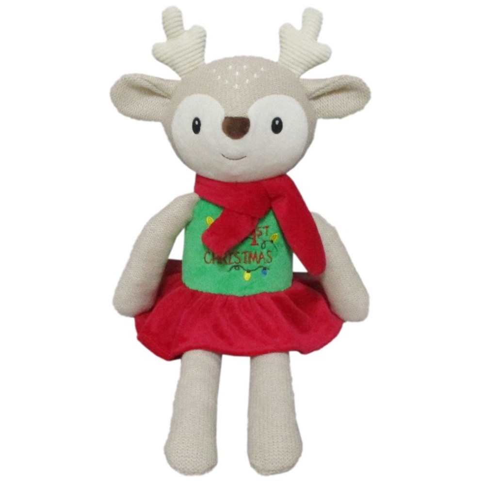 SPARK. CREATE. IMAGINE. Holiday Christmas Deer Knit Plush